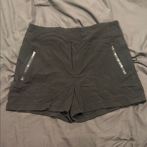 Athleta Black Zip-Pocket Athletic Shorts